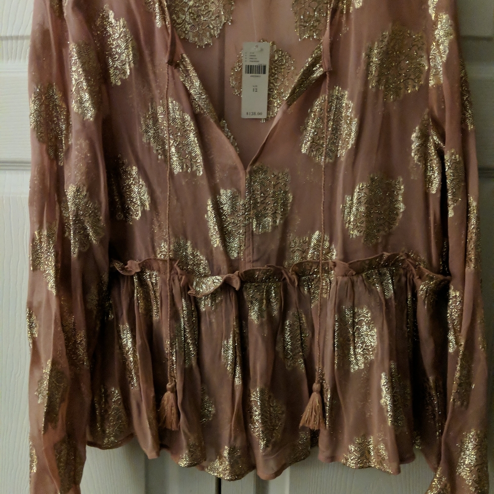 Anthropologie Meadow Rue peplum blouse